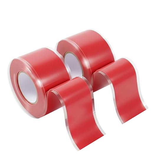 Self Fusing Silicone Tape 2 Rolls 1 in x 10' Red Waterproof Rescue Tape Rubber by Unknown