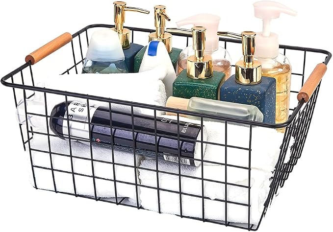 LeleCAT Large black wire baskets