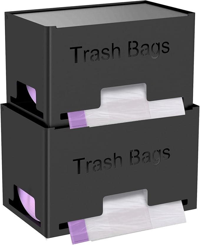 2-Pack Trash Bag Holder Dispenser, Stackable Garbage Bag Dispenser, Extra Large by STWWO
