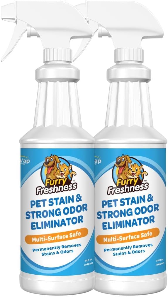 FurryFreshness Extra Strength Cat or Dog Pee Stain & Permanent Odor Remover + by FurryFreshness