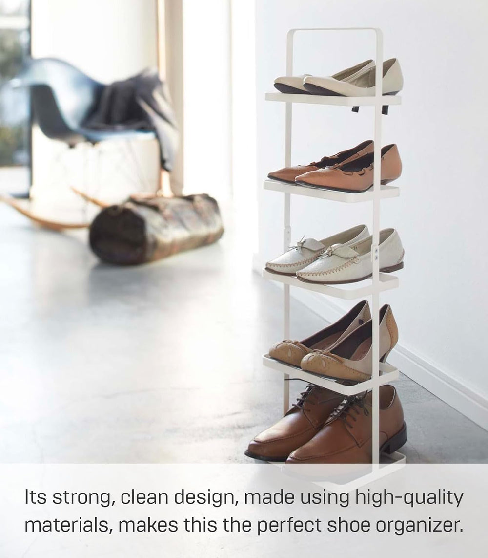 YAMAZAKI Home Tower Compact Modern Metal Shoe Rack - Tall, 31" - Steel -...
