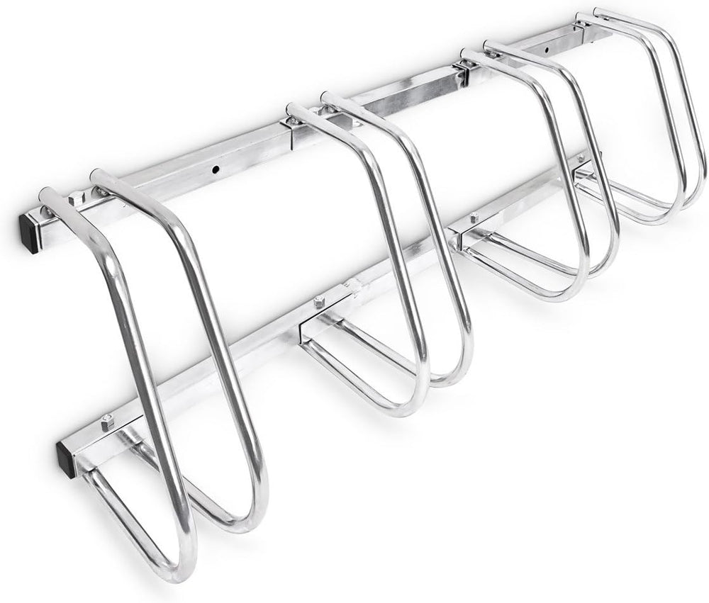 Relaxdays Bike Stand for 4 Bikes, Floor and Wall Mount, 26 x 100 x 32 cm, Out...
