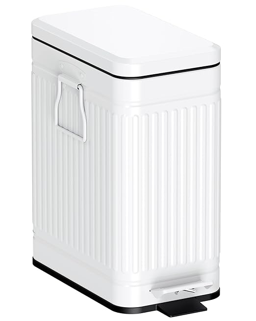Small Trash Can with Lid Soft Close-10L/2.6 Gal Stainless Steel Outdoor Dog by GibHerz