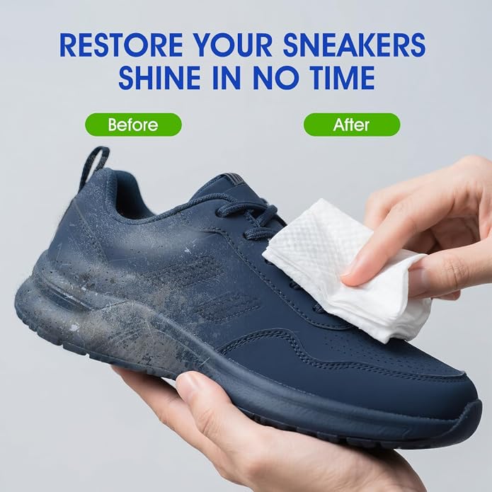 AROIC 50 Pack Shoe Cleaner Wipes, Sneaker Quick Wipes Heavy Duty Stain Removal - Image 5