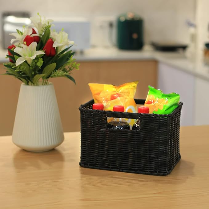 HOONEX Large Wicker Baskets for Storage, Woven Plastic - Image 6