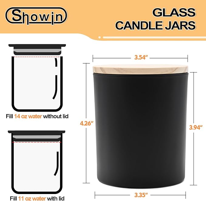 14 OZ Thick Candle Jars for Making Candles 12 Pcs, 3 Wick Empty Jars - Image 6