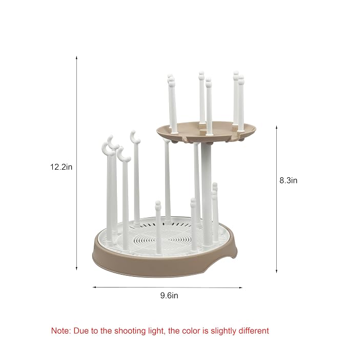 Baby Bottle Drying Rack, Double-Layer Bottle Drying Rack, Hold Up to 16 Baby - Image 2