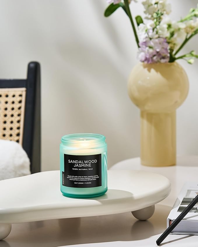 M&SENSE Sandalwood Jasmine Scented Candles, Natural Soy Wax Best Smelling - Image 6