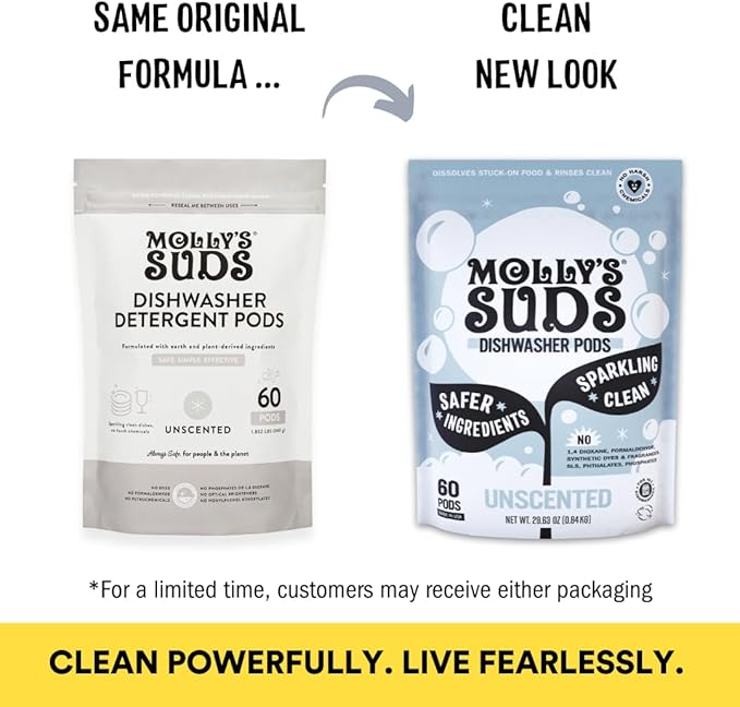 Molly's Suds Dishwasher Pods | Clean Dishwasher Detergent, Cuts Grease & Rinses - Image 2
