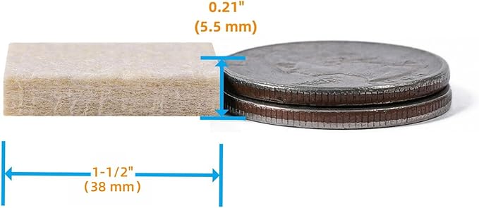 FURNIGEAR Felt Furniture Pads for Hardwood Floors - Image 2