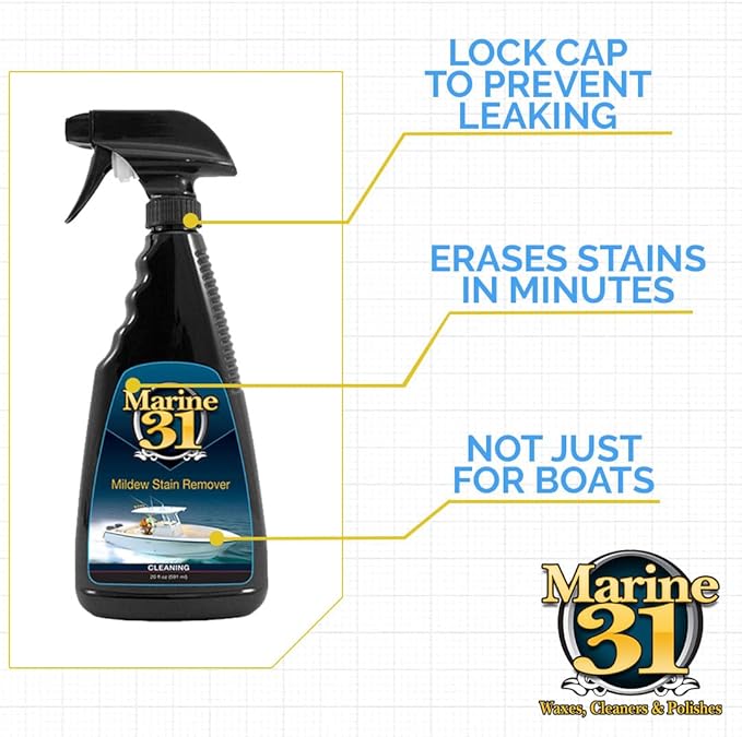 Marine 31 Mildew Stain Remover & Cleaner | Removes Stains from Boats, Bathrooms - Image 2
