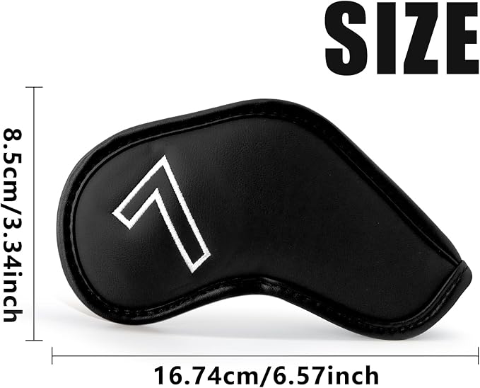 Montela Golf Iron Covers, Golf Iron Head Covers Leather Golf Iron Covers Set - Image 5