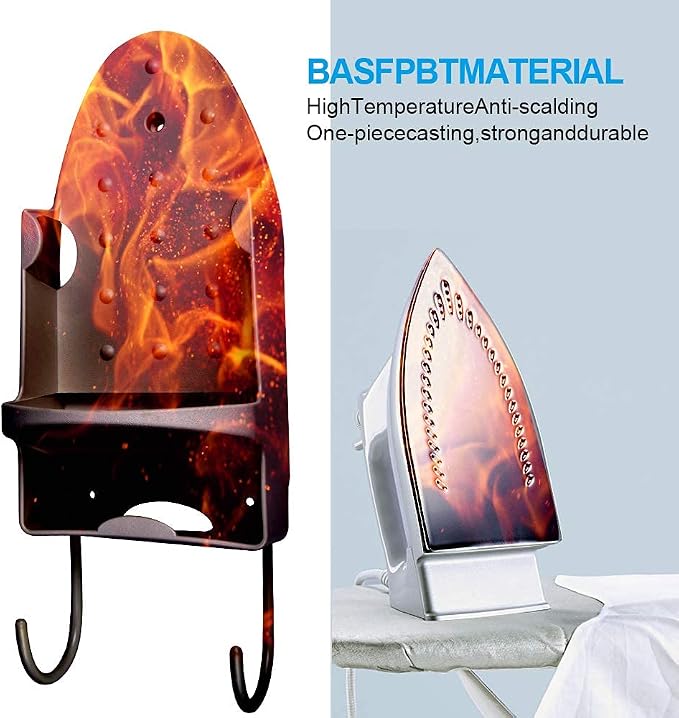Ironing Board Hanger Wall Mount Iron Hanger Ironing Board Rack Electric Iron - Image 2