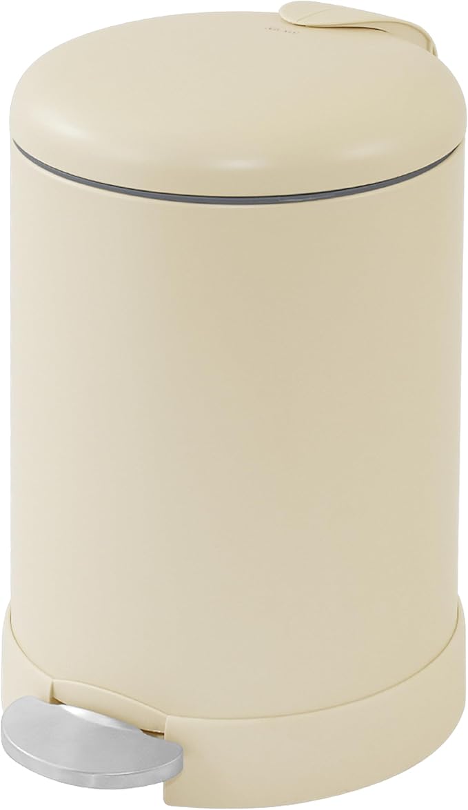 Glad Small Trash Can, 1.2 Gallon | Round Stainless Steel Garbage Bin by GladTrashFoodStorage