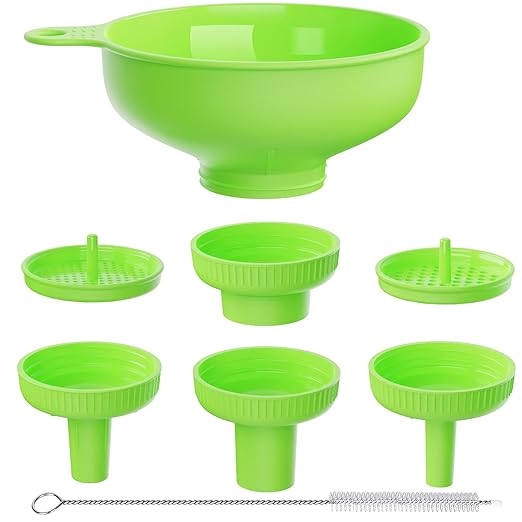 Wide Mouth Kitchen Funnel, Food Grade Plastic Cooking Canning Funnel by BALIWELL