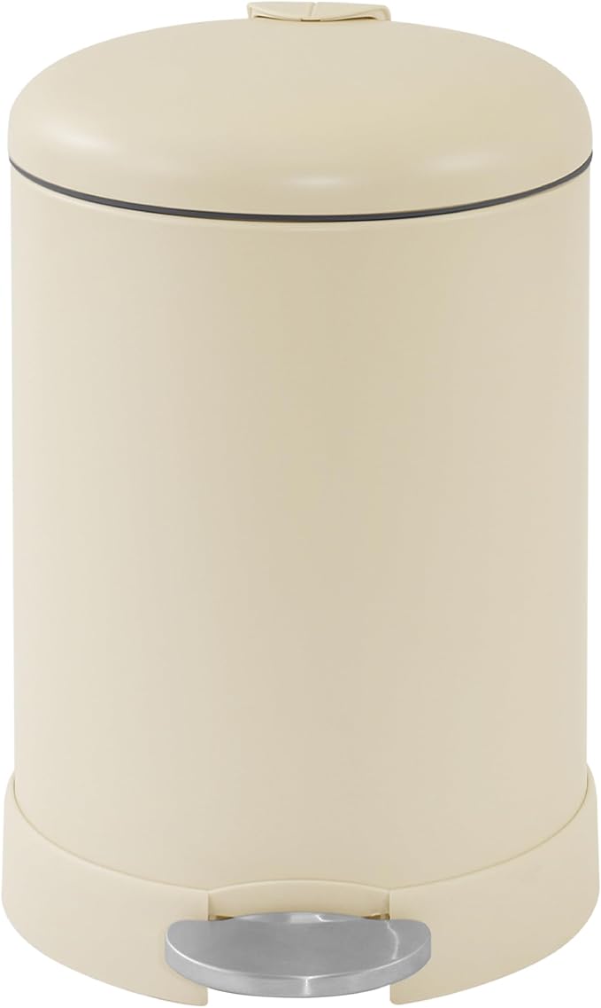 Glad Small Trash Can, 1.2 Gallon | Round Stainless Steel Garbage Bin - Image 7