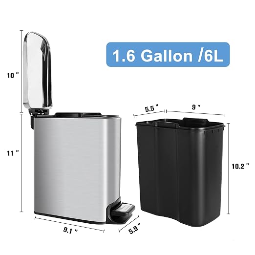 TrashAid Small Bathroom Trash Can - Image 6
