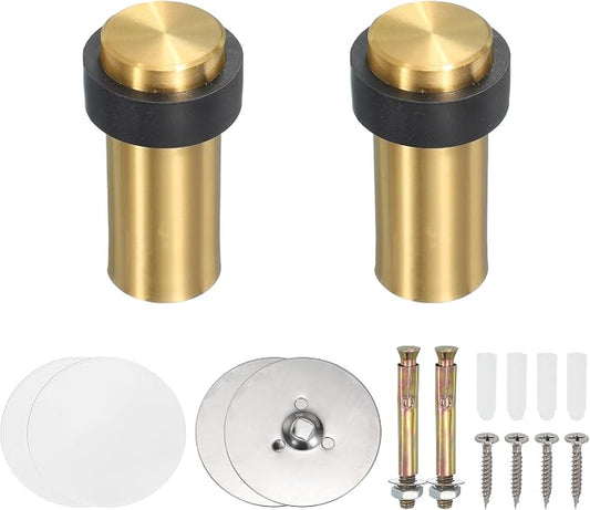 PATIKIL 2Set Round Door Stoppers, 80mm Stainless Steel Door Stop Doorstop Wedge by PATIKIL