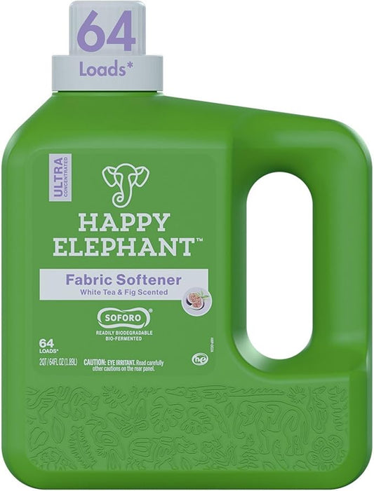 Happy Elephant Fabric Softener, Natural Biodegradable Liquid Fabric Softener by HappyElephant