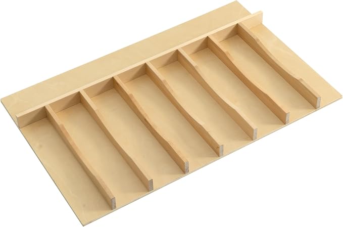 WelFurGeer Solid Birch Wood Silverware Drawer Organizer, Wooden Cutlery Drawer by WelFurGeer