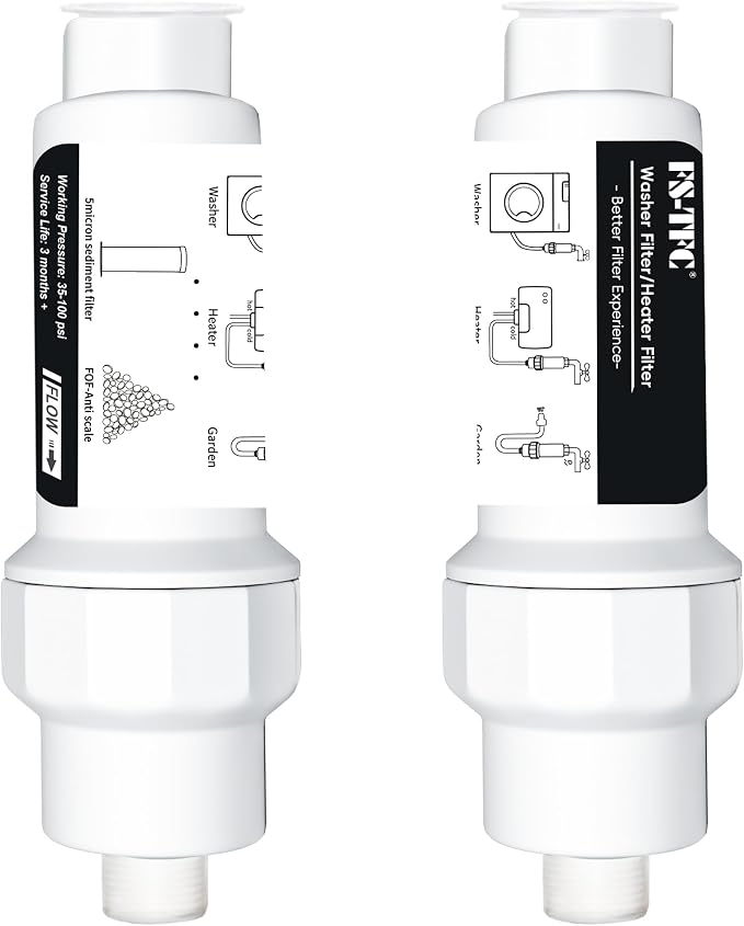 FS-TFC Inline Sediment Anti-Scale Filter Reusable 3/4" GHT Water Hose Filter by FS-TFC