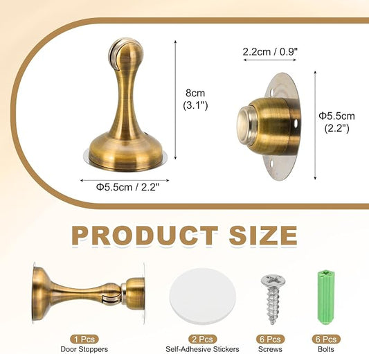 MECCANIXITY Magnetic Door Stoppers Stainless Steel Door Stops, Wall Floor - Image 2