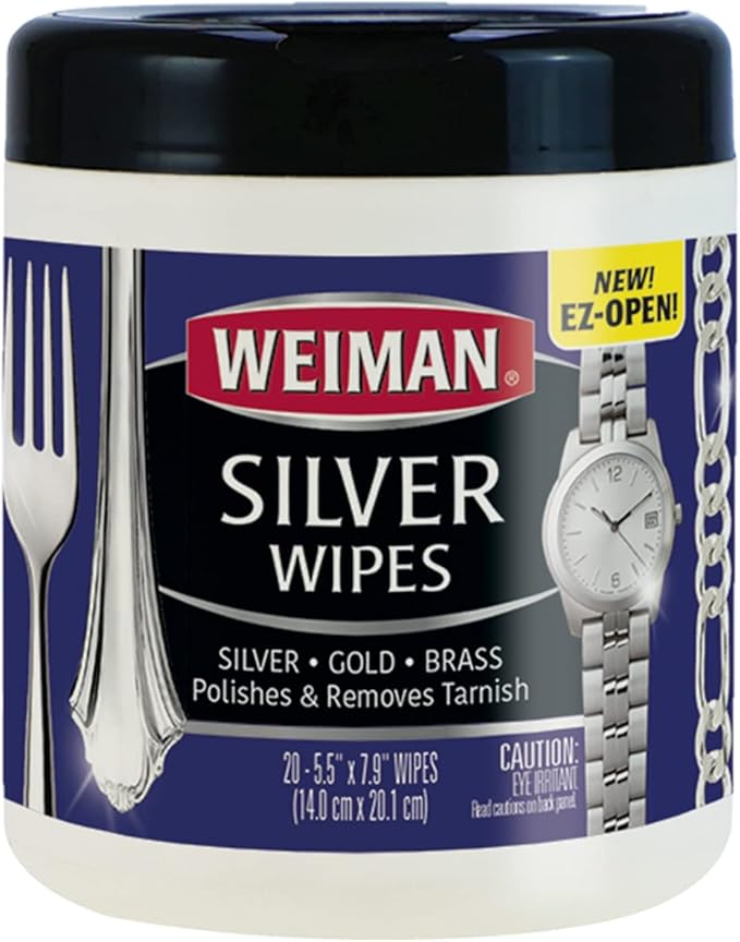 Weiman Jewelry Polish Cleaner, Tarnish Remover Wipes by Weiman