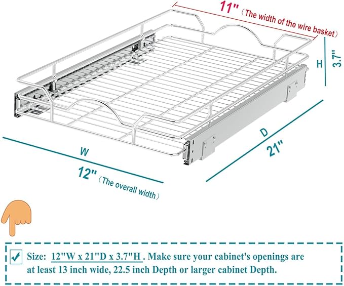 OCG Pull Out Cabinet Organizer, Pull out Shelves - Image 2