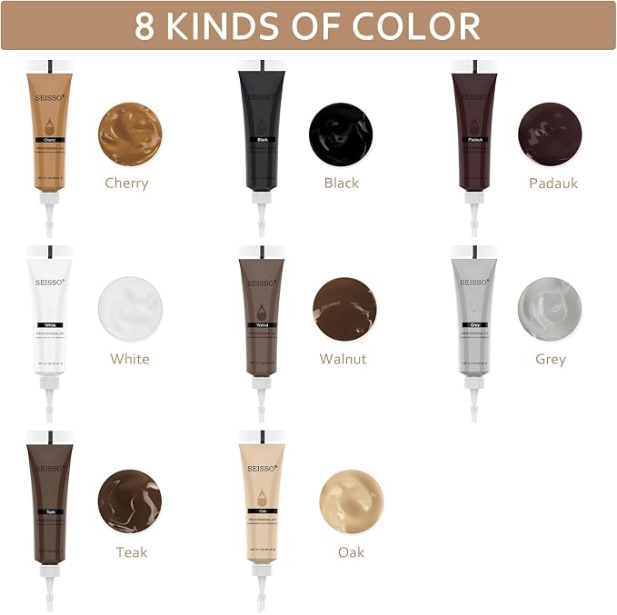 Wood Furniture Repair Kit- 8 Colors Wood Fillers and Touch Up Markers, New - Image 3