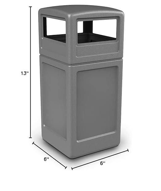 Commercial Zone-73290399 PolyTec 42 Gallon Square Waste Container - Image 2