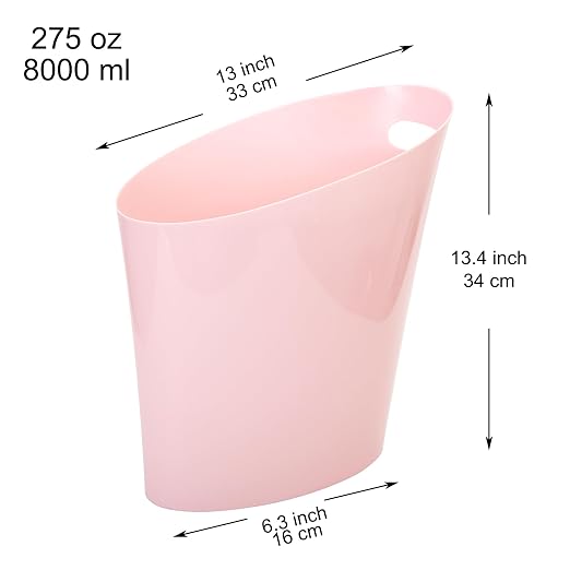 Youngever 2 Gallon Slim Trash Can, Plastic Garbage Container Bin, Small Trash - Image 2