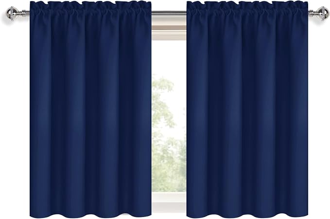 DWCN Short Curtains for Bathroom Windows 36 inches Length 2 Panels Set - Image 9