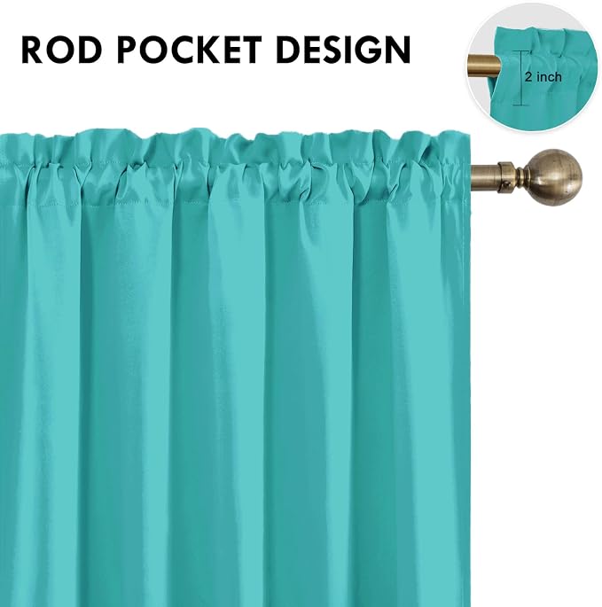 DWCN Blackout Curtains for Living Room Thermal Insulated, Energy Saving & Noise - Image 4