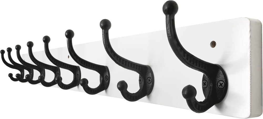 WEBI Rustic Coat Rack Wall Mount,35.43" Long 8 Cast Iron Coat Hooks Wall...