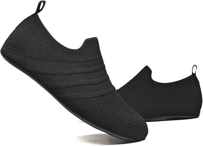 QZKDM Lightweight Slip on Grip Indoor House Slippers Barefoot Non Slip Home - Image 5