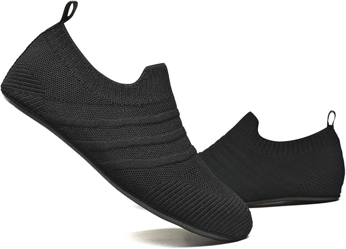 QZKDM Lightweight Slip on Grip Indoor House Slippers Barefoot Non Slip Home - Image 5