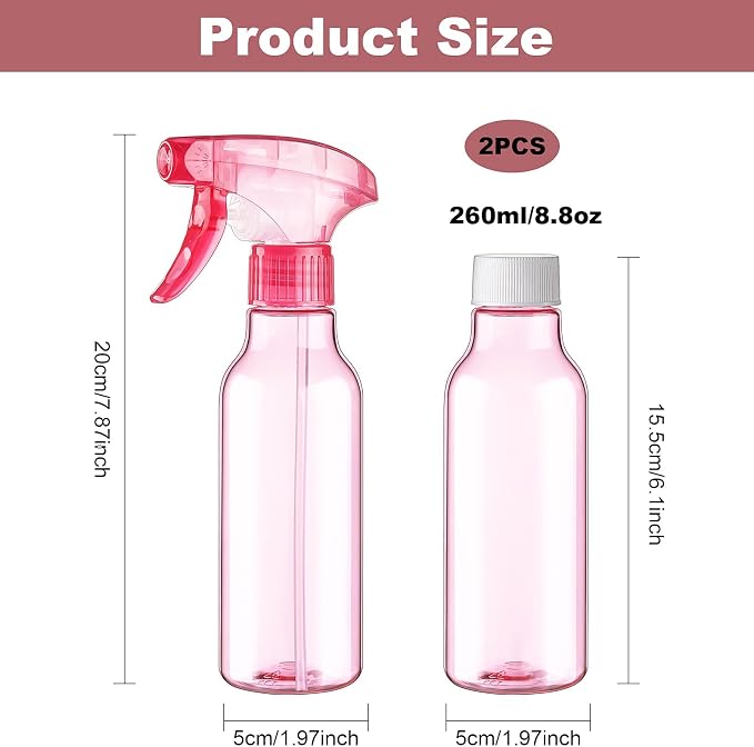 Cosywell 3 Pack Plastic Spray Bottles 8.8oz/260ml Empty Spray Bottle - Image 2