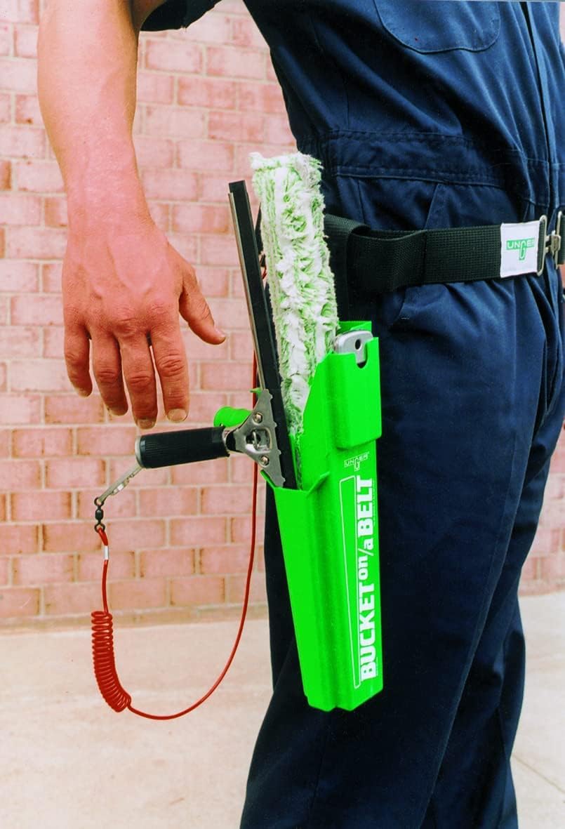 UNGER Bucket-on-a-Belt Classic, Green, Plastic, 1.5 liters