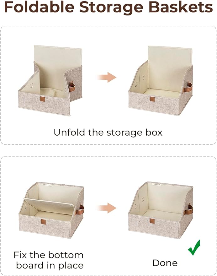 StorageWorks Closet Storage Bins, Trapezoid Organizer Box - Image 5