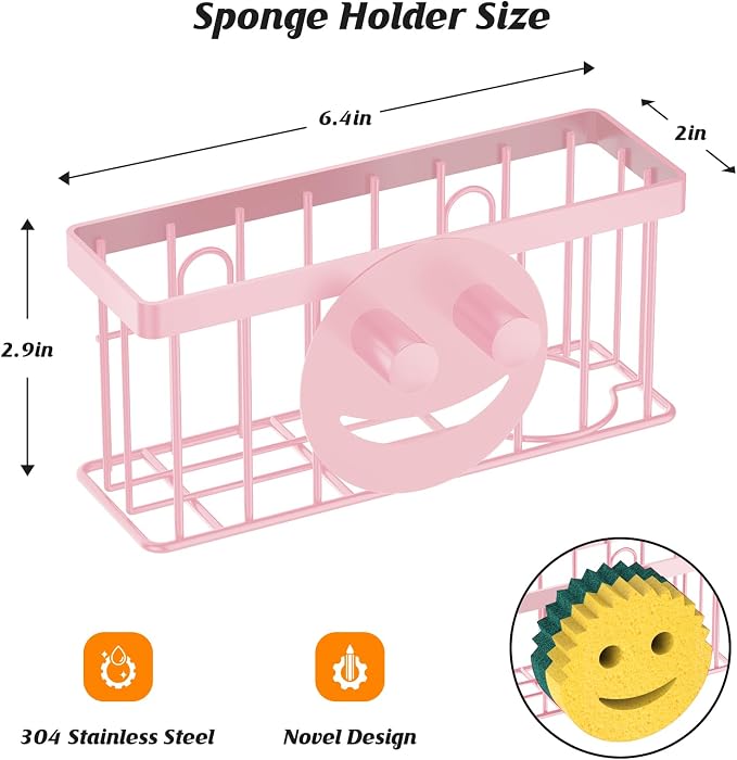 Sponge Holder Smiley Face, Sink Caddy, Sink Organizer - Image 2