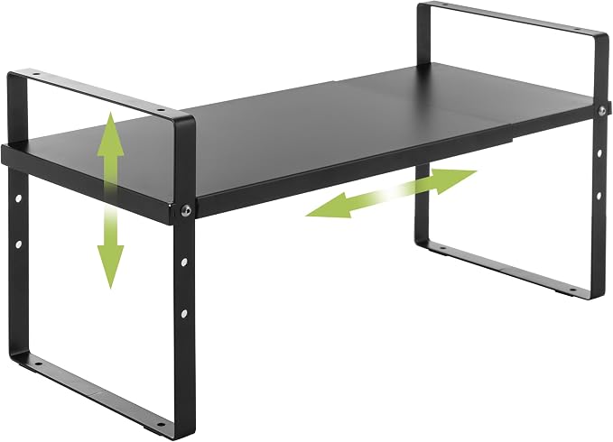 Expandable Cabinet Shelf Organizer Rack, Stackable Kitchen Counter Storage by Acorss-Star