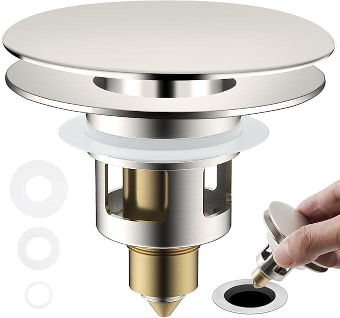 Universal Bathroom Sink Drain Strainer Hair Catcher Upgraded by Greatcomfortathome