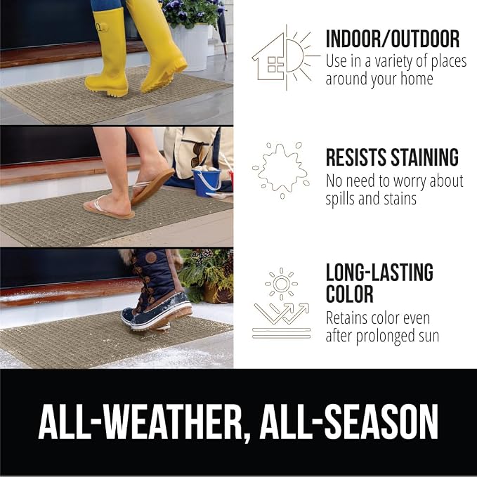 GORILLA GRIP Front Door Mat, Indoor Outdoor Ultra Absorbent HydroAbsorb Doormat - Image 5