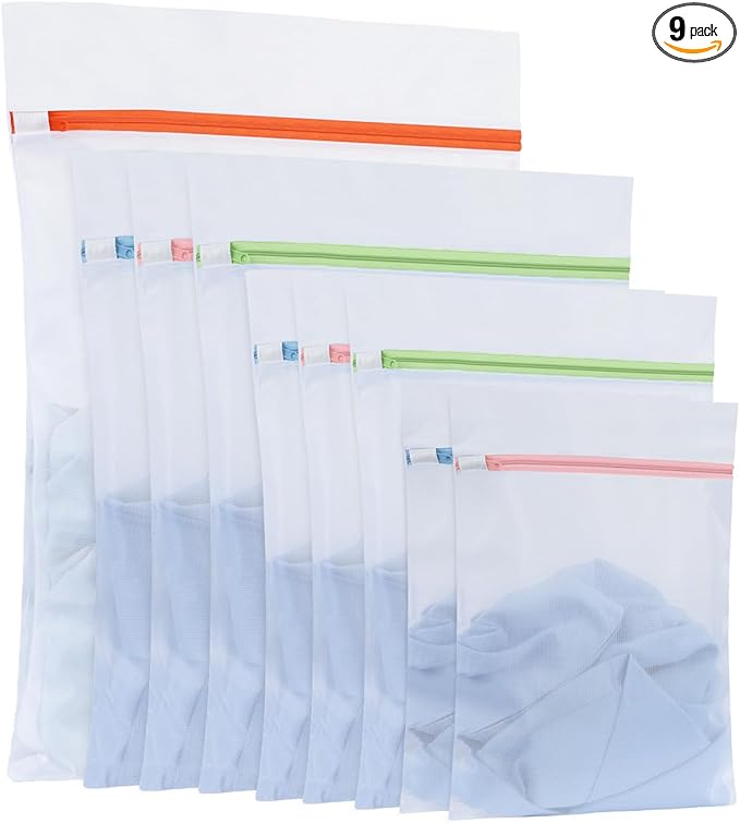 OTraki 9 PCS Mesh Laundry Bags for Delicates 4 Sizes Laundry Bags Mesh Wash Bags by OTraki