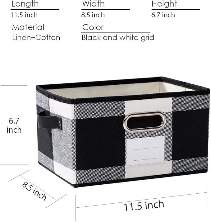 PRANDOM Fodable Storage Bins for Closet Decorative Fabric Storage Baskets Cubes - Image 3