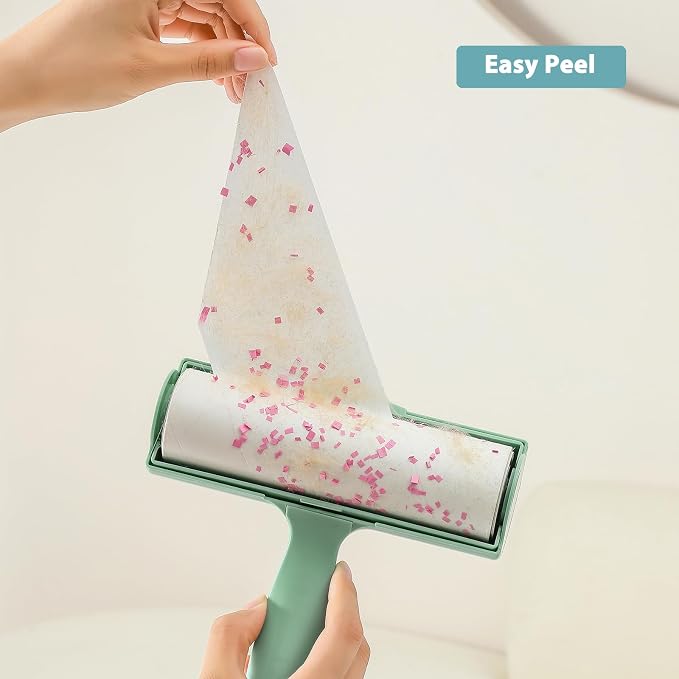 Large Lint Roller with Refills for Pet Hair Removal Extra Sticky 6.3 inch Wide - Image 5