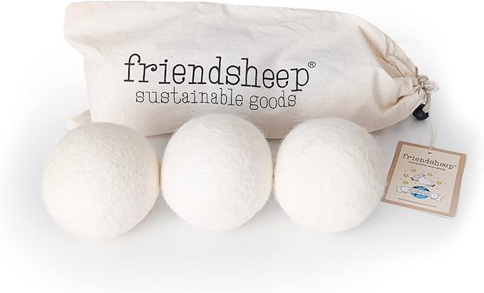 Friendsheep Wool Dryer Balls, Organic Reusable Fabric Softener Alternative by Friendsheep