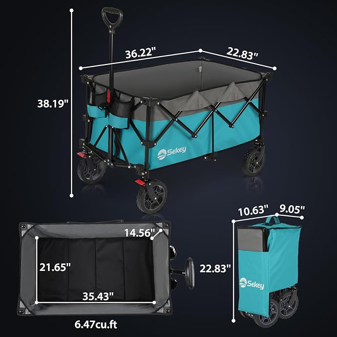 Sekey 220L Collapsible Foldable Wagon - Image 7