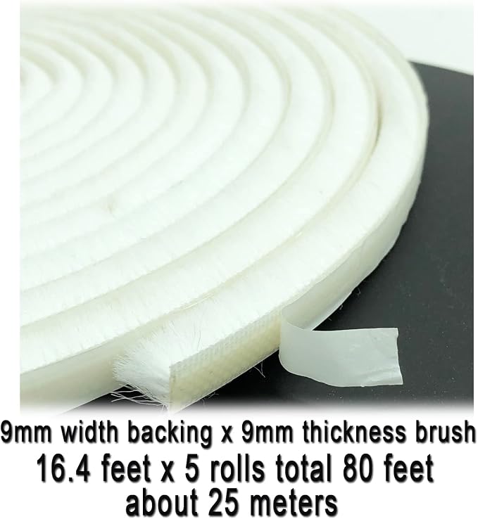 80 Ft White Weather Stripping Brush - Image 2