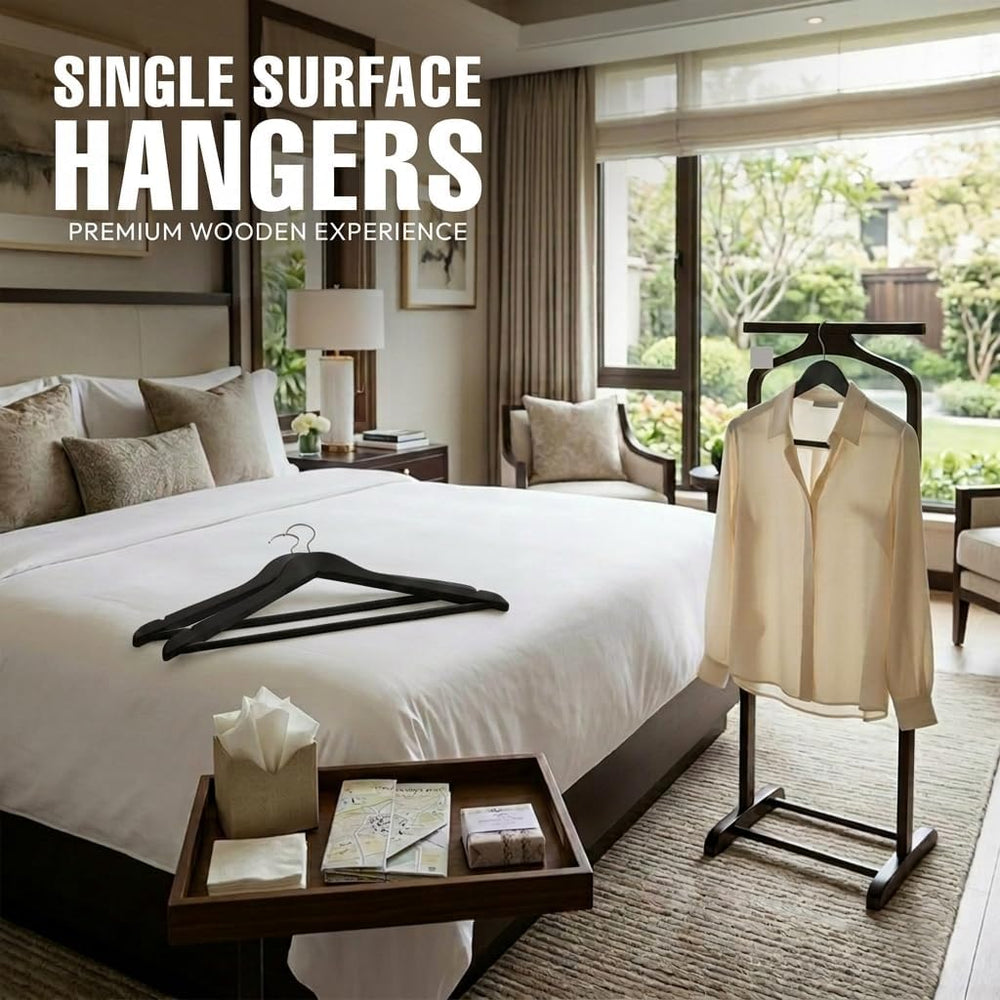 Utopia Home Wooden Hangers 90 Pack – Slim Suit Hangers Black